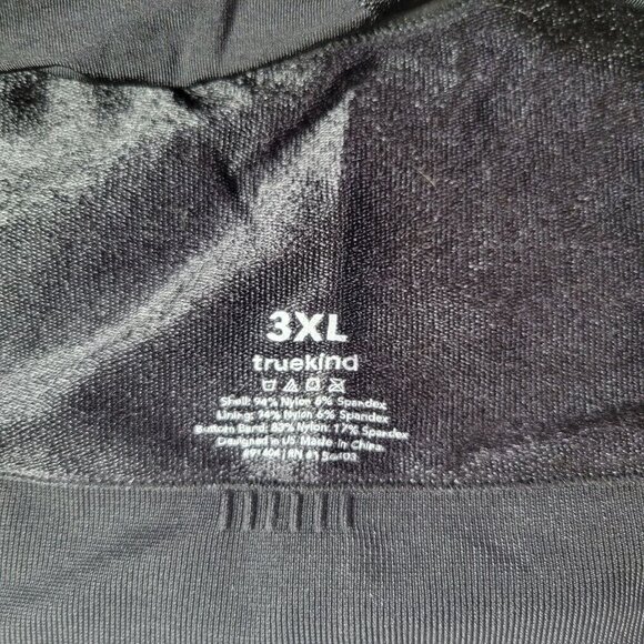 TrueKind Black Everyday Throw-On Wireless Bralette #91404 Size 3XL - Picture 3 of 3